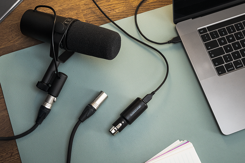Use XLR Podcast Microphones with Shure MVX2U Digital Audio Interface to Record Anywhere in Singapore