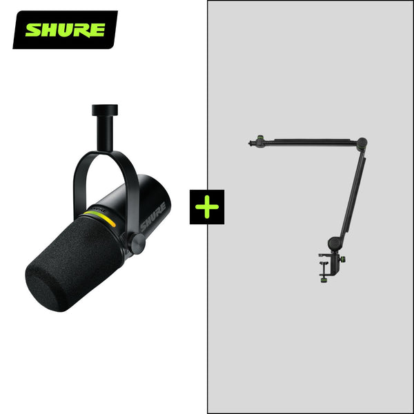 MV7+ Podcast Microphone with Gravity Microphone Arm Bundle – Shure