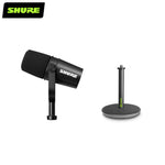 MV7 USB & XLR Podcast Streaming Microphone with Gravity Table-Top Microphone Stand Bundle