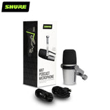 MV7 USB & XLR Podcast Streaming Microphone with Gravity Table-Top Microphone Stand Bundle